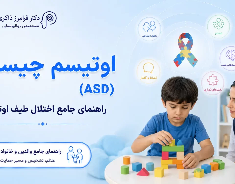 اوتیسم چیست و چه علائمی دارد؟ با نشانههای اختلال طیف اوتیسم (ASD)، روش تشخیص، سطوح نیاز به حمایت و نکات مهم برای ارزیابی تخصصی کودکان و بزرگسالان آشنا شوید.